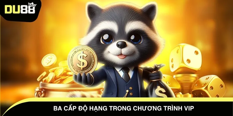Ba cấp độ hạng trong chương trình VIP